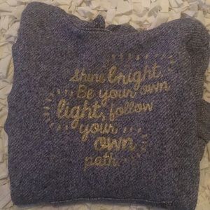 Blue and white sweatsuit